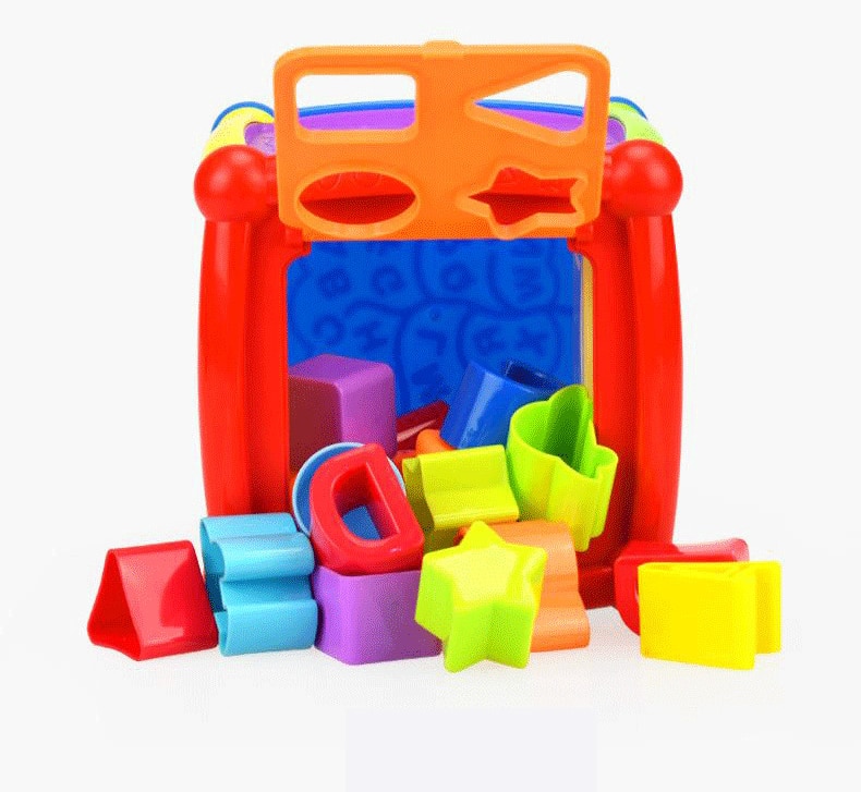 Multifunctional Musical Toys Toddler Baby Box Music Activity Cube Gear Clock Geometric Blocks Sorting Educational Toys